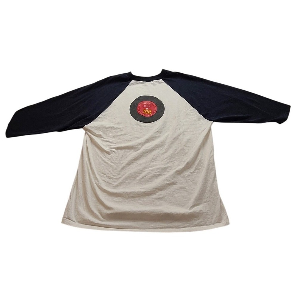 Billy Crystal 700 Sundays Broadway Promo Raglan Baseball T-Shirt Navy White L